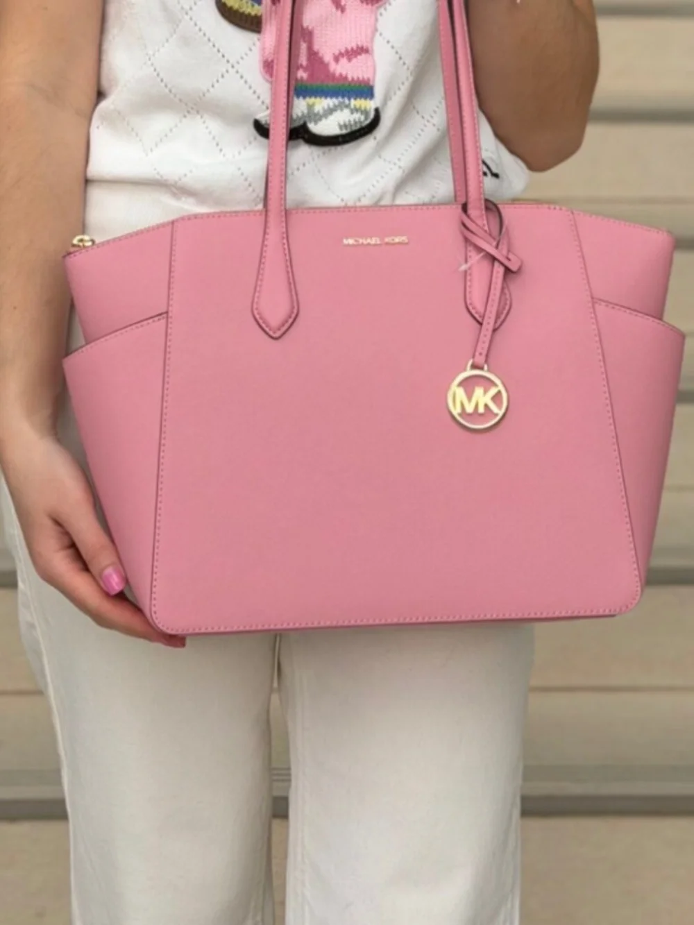 MICHAEL KORS Marilyn Medium Saffiano Leather Tote Bag